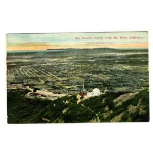   San Gabriel Valley From Mt Lowe California Postcard 