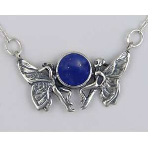   Sweet Pair of Fairies Accented with Genuine Lapis Lazuli Jewelry
