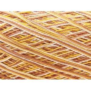 Ship Variegated Light Brown Yellow Size 10 Crochet Cotton Thread Yarn 