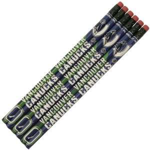  NHL Vancouver Canucks 6 Pack Team Logo Pencil Set Sports 