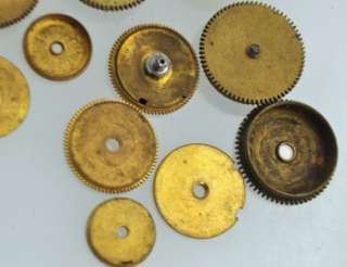   10 Pocket Watch Gears Barrels Locket Gold Steampunk Altered Art  