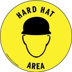  Hard Hat Area Floor Sign 17.5 Circle: Home Improvement