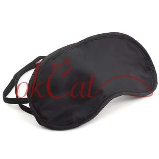 Eye Mask Cover Shade Blindfold Sleeping Travel Black  