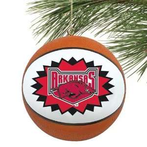  Arkansas Razorbacks Mini Replica Basketball Ornament 
