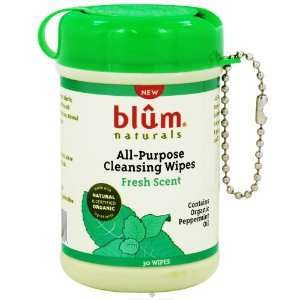  Blum Naturals   All Purpose Cleansing Wipes Mini Canister 