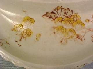 Vintage FLOWERS POTTERY BONE DISHES DISH Dinnerware  