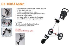 AMH G3 1001A 3 Wheel Premium Push Pull Golf Cart  