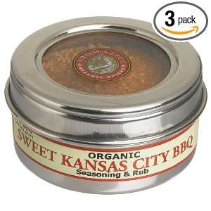 Aromatica Organics Sweet Kansas City BBQ Seasoning, 4.0 Ounce Tin 