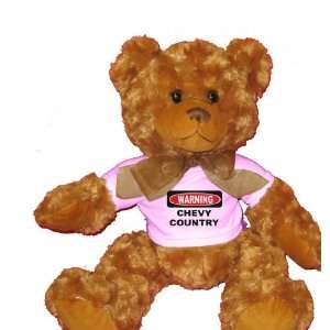  WARNING CHEVY COUNTRY Plush Teddy Bear with WHITE T Shirt 