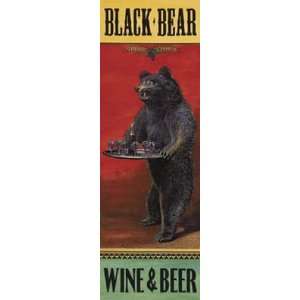  Black Bear Wine & Beer   Penny Wagner 12x36 CANVAS