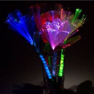 Rainbow LED Fiber Optic Flower, set of 2