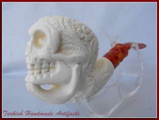 SKULL IN HAND Meerschaum Smoking Tobaco Pipes Pipe V103  