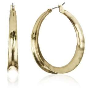  Kenneth Cole New York Urban Patina Gold Hoop Earrings 