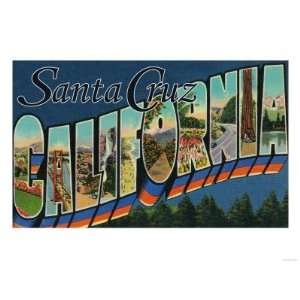Santa Cruz, California   Large Letter Scenes Premium Poster Print 