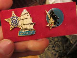 Up for auction is a lot of 2 USSS Police Pin Secret Service Boston 
