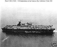 USS INDEPENDENCE CVL 22 US NAVY SHIP PHOTO 1944 WW2  