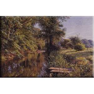  Calm Waters 30x20 Streched Canvas Art by Monsted, Peder 