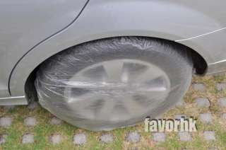 Tire Car Disposable Auto Plastic Tire Covers 10/Bag  