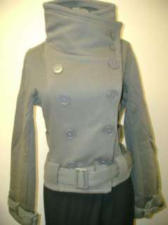 Brownie NY Double Breasted Crop Jacket w/ High Collar  