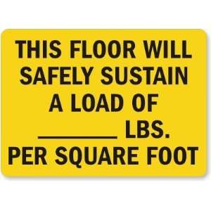   Lbs. Per Square Foot Laminated Vinyl Sign, 10 x 7