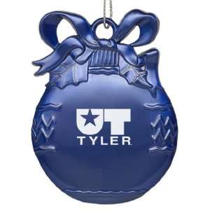 University of Texas at Tyler   Pewter Christmas Tree Ornament   Blue 