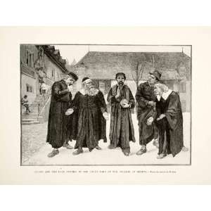  1894 Wood Engraving John Calvin Syndic Court College Geneva 