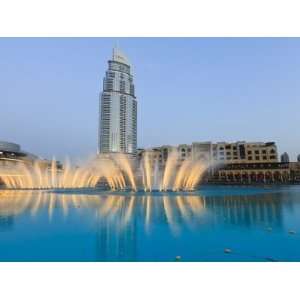  With the Dubai Fountain, Address Building and Palace Hotel, Dubai 