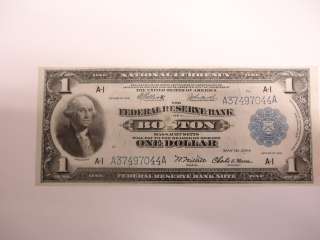 1918 FEDERAL RESERVE BANK OF BOSTON ONE DOLLAR LARGE NOTE  
