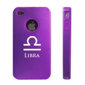   Purple D1060 Aluminum & Silicone Case Cover Horoscope Astrology Libra
