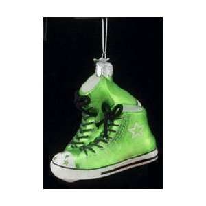 Mouth Blown Glass Green Retro High Top Sneakers Tween Christmas 
