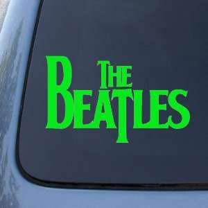  The BEATLES Band Logo   6 LIME GREEN   Vinyl Decal WINDOW 