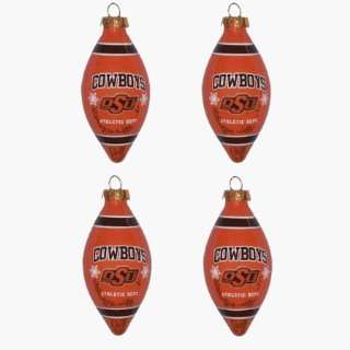  Collectible Wear 110137 4 Pk Ornaments  Oklahoma State 