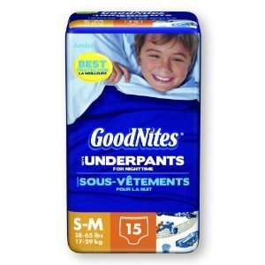  Goodnites? Youth Underpants S/M/Boys/Box of 15 Health 