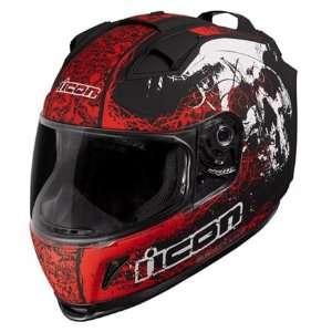  Icon Domain Decay Full Face Helmet X Small  Red 