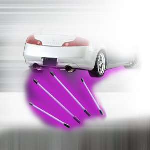  Purple Neon Underbody Undercar Kit Lights 4 Pieces 