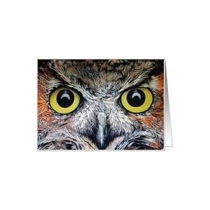 Birthday   owls eyes Card