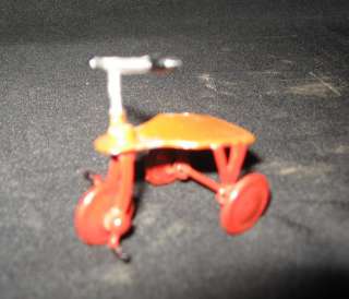 TSC Antique Vintage Pewter Baby Tricycle Germany Toy  