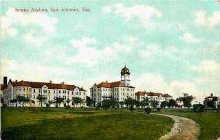 San Antonio Texas TX 1908 Insane Asylum Unused Vintage Postcard  