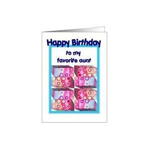  Favorite Aunt Birthday with Colorful Gifts Card Health 