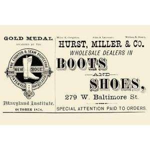   18 stock. Hurst Miller & Co.   Wholesale Dealers in Boots and Shoes