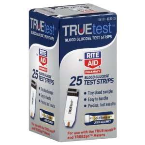  Rite Aid TRUE test Blood Glucose Test Strips, 25 ea 