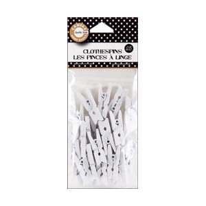  Canvas Corp Mini Clothespins 25/Pkg White; 6 Items/Order 