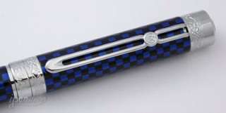 REGAL Ritz Series Rollerball Pen BLUE LACQUER / CHROME  