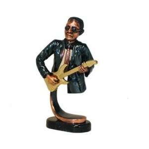  16 inch Dark Copper Color Jazz Guitar Player Head And Bust 