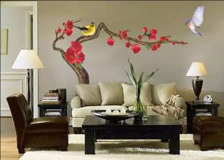 Ume Flower Tree Adhesive Removable Wall Decor Accents Stickers Decals 