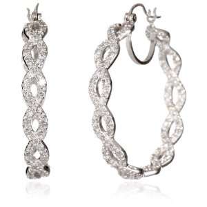  CZ by Kenneth Jay Lane Look of Real Cubic Zirconia Hoop 