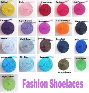 FLAT/OVAL/FAT Multi Fashion Coloured Shoe Laces Shoelaces BOOTLACES 