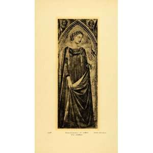   Saint Agnes Christian Iconography Trecento Art   Original Collotype