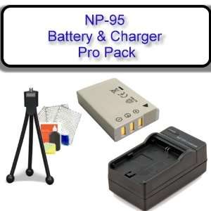  Fuji NP95 (1800 mAh) Battery Pack & Charger Kit Includes 