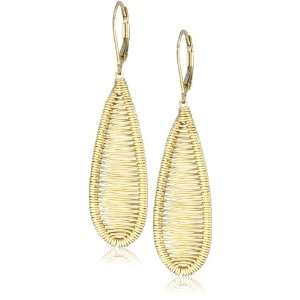    Dana Kellin Woven Wire Mesh 14K Gold Filled Earrings Jewelry